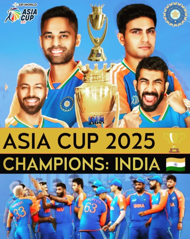 🏆🇮🇳 CHAMPIONS!
India lifts the Asia Cup 2025 💥🔥