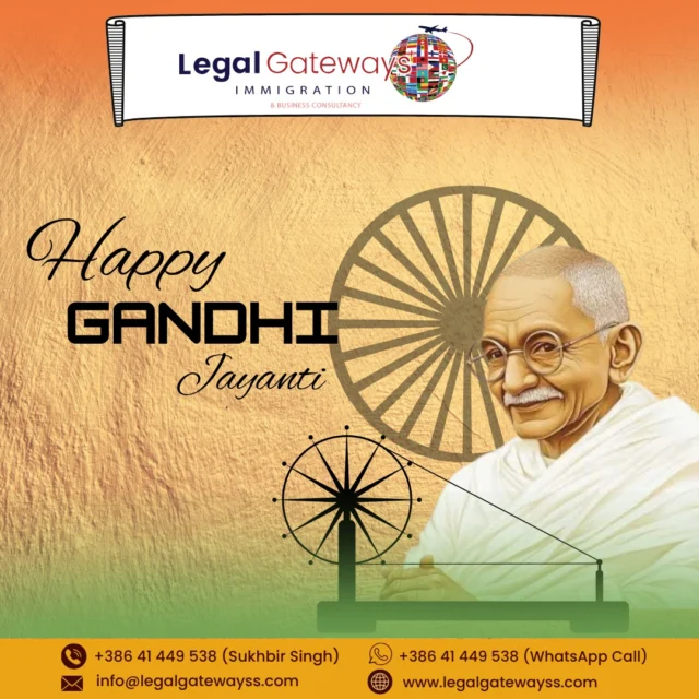 #visa #viral #immegration #legalgatewaysslovenia Happy Gandhi Jayanti