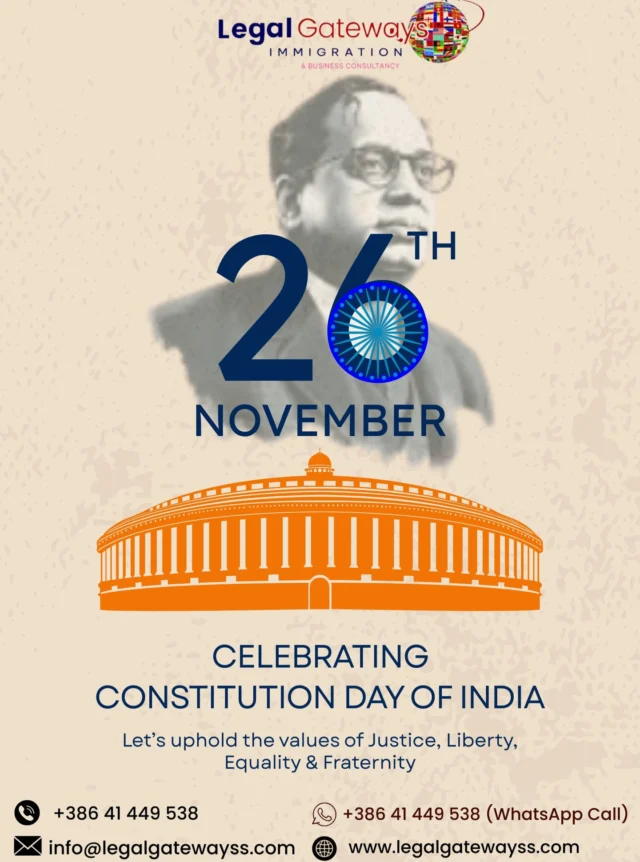 “Saluting the Constitution of India, the sacred document that binds us together and protects the soul of our nation.”
Reach Out for further details,
☎️ Europe +386 41449538
📧 info@legalgatewayss.com
🌐 www.legalgatewayss.com
Visit: Trzaska cesta 132, 1000 Ljubljana, Slovenia.
.
.
.
#workpermit #cleaningjobs #housekeepingjobs #wedding #welders #migweldingWelding #slovenia #europevisaconsultant #europe #europeworkpermit #truckdriver #truckdriverjobs #workpermit #slovenija #europevisaconsultant #europevisaconsultant #europeworkpermit #tilemason #constructionjobs #gardnerjob #visaassistance
#sloveniaresidentpermit #sloveniarestaurantjob #europejobs #legalgatewayss #legalgatewaysslovenia #immigrationservicesinslovenia #immigrationservices
#sloveniarestaurantjob #driverjobs 
#legalgatewayslovenia